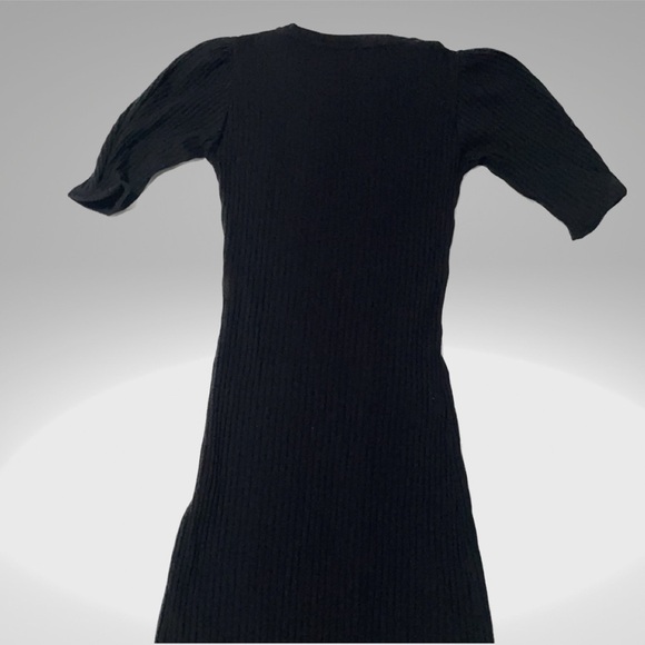 Zara Rib Knit Little Black Dress NWT S - Picture 2 of 2
